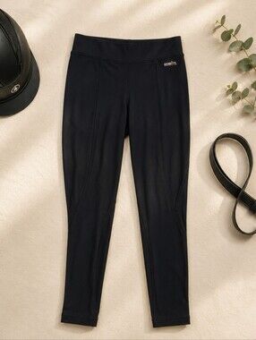 Kerrits Black Equestrian Riding Stretchy Tights W/ Padded Calves. Ladies Sz 1X